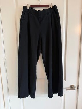aerie Black Relaxed Wide Leg Pants